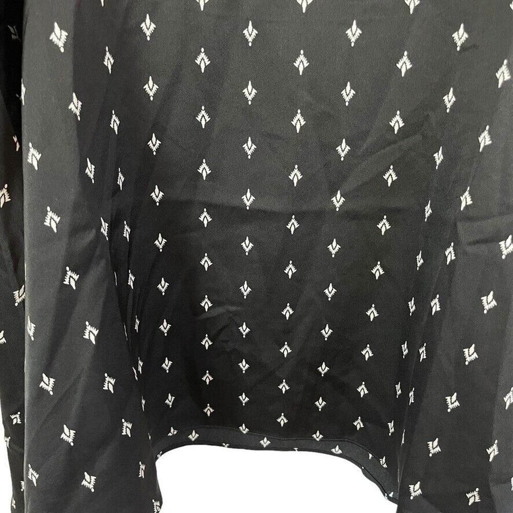 Ann Taylor Loft Plus Womens Black White Satin Midi Flare Side Zip Skirt sz 18 - Picture 7 of 15